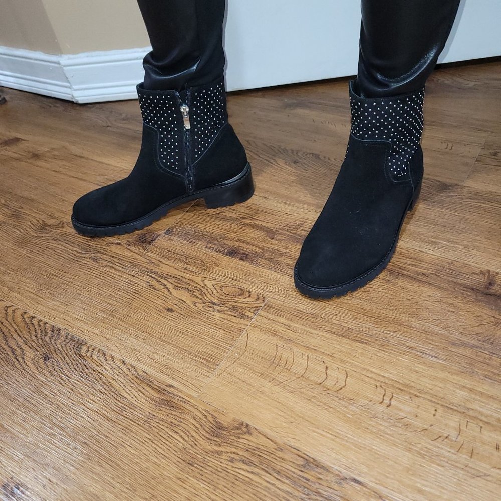 Steven Nat Comfort Biker Boot Studs Leather SZ 8W